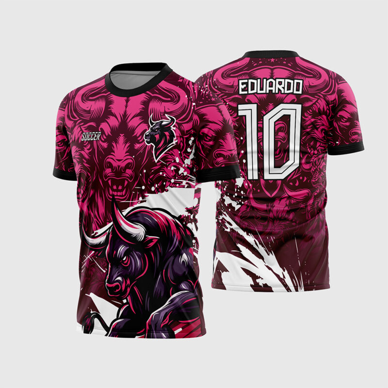 Mockup Camisa Interclasse Touro Rosa estilo basquete frente e costas
