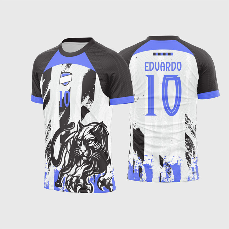 Mockup Camisa Interclasse Pantera Negra com detalhes em roxo frente e costas