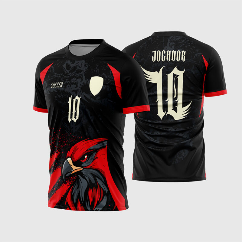 Mockup Camisa Interclasse Águia com design esportivo frente e costas