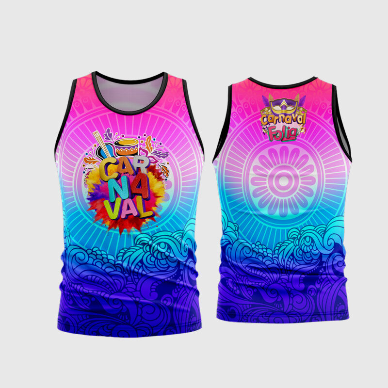 Mockup Frente e Costas Arte Vetor Camisa Abadá Bloco Carnaval 2026