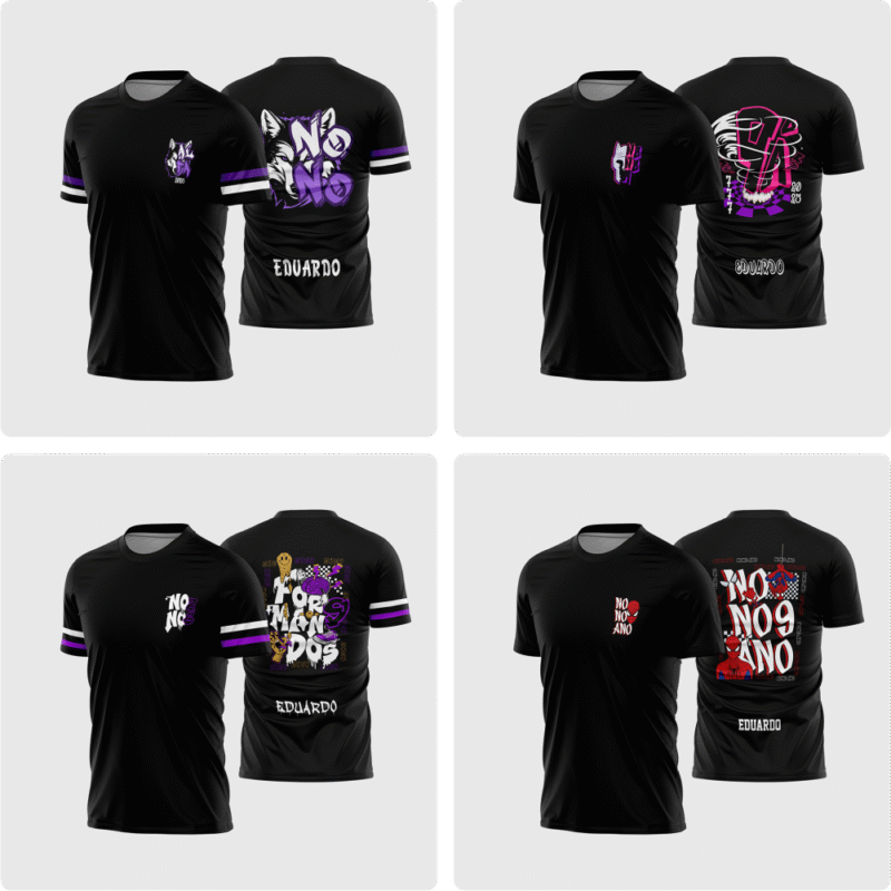 Coleção de modelos de Artes Vetor para Camisa de Nono Ano e Formatura 9º ano estilos variados frente e costas